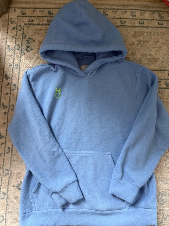 Dudley Stephens Other - Girls Dudley Stephens Light Blue Fleece Hoodie with Lime Green Logo